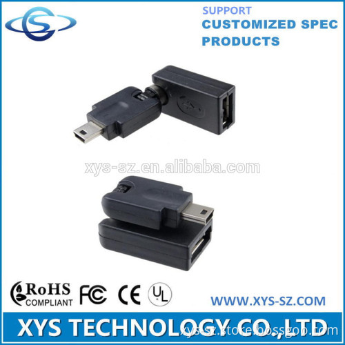 360 degree rotation mini usb converter